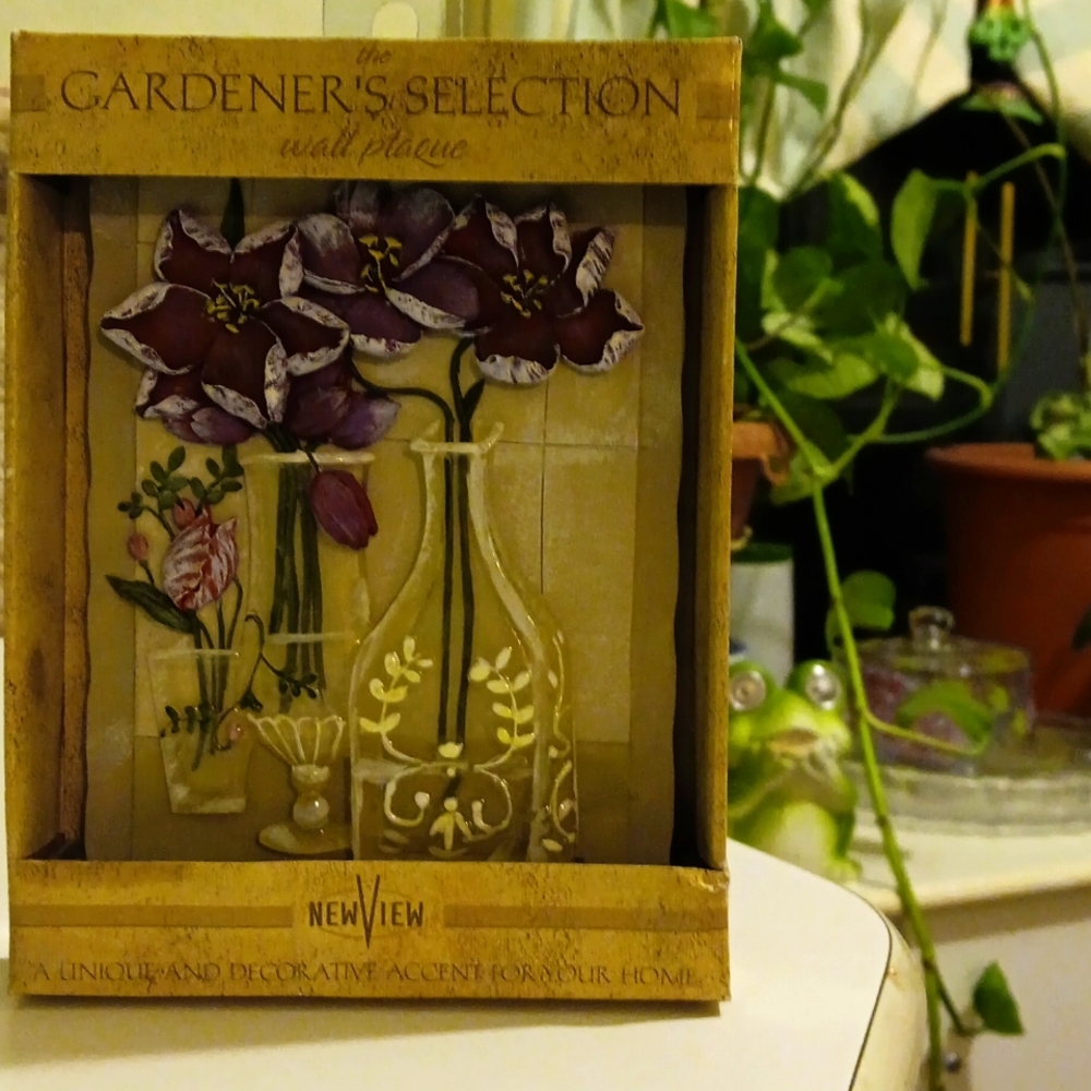 NWT FINE ART THE GARDENER'S SELECTION COSMO WALL PLAQUE by New View